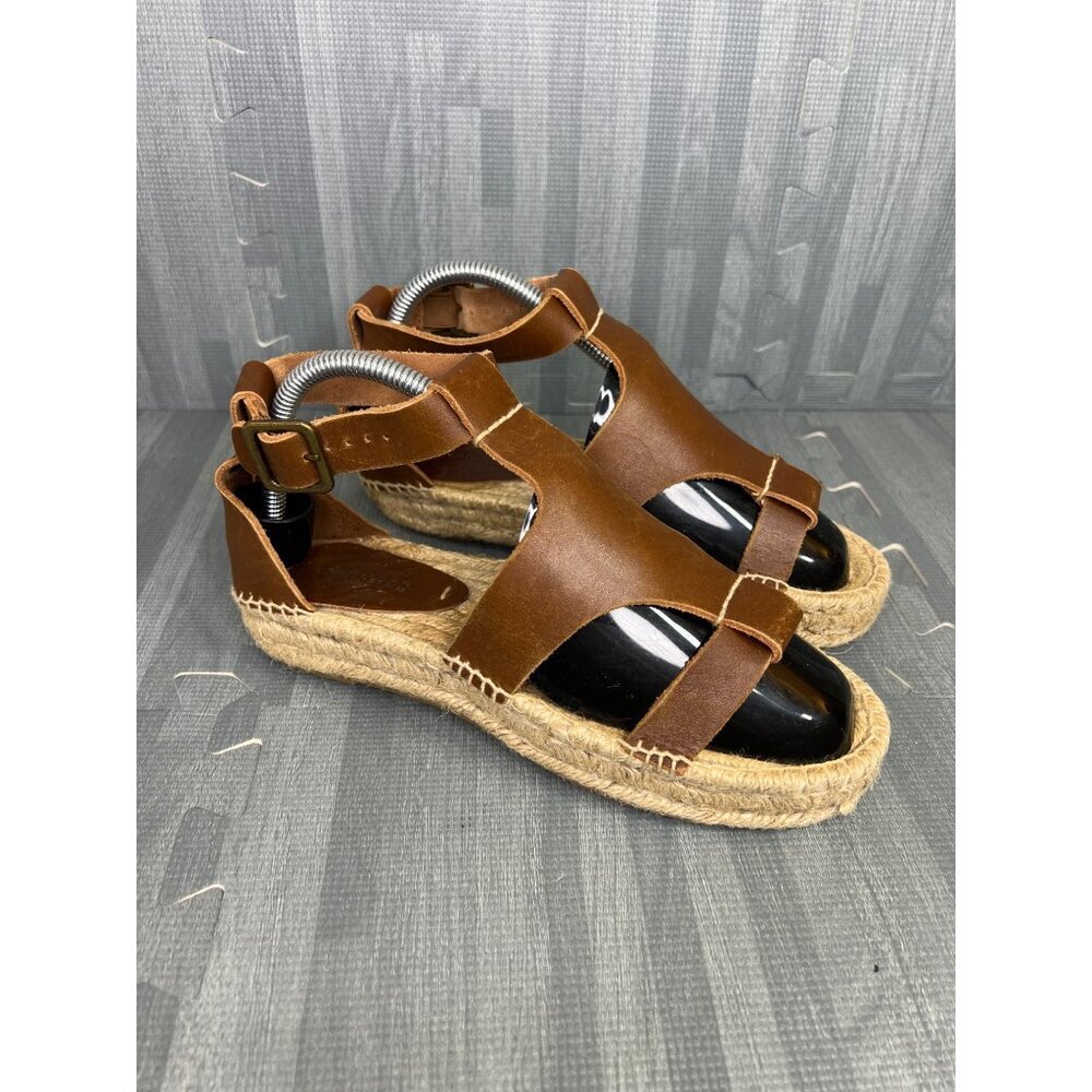 Soludos Banded Shield Sandals Espadrille Women 6.5 Brown - Picture 2 of 8